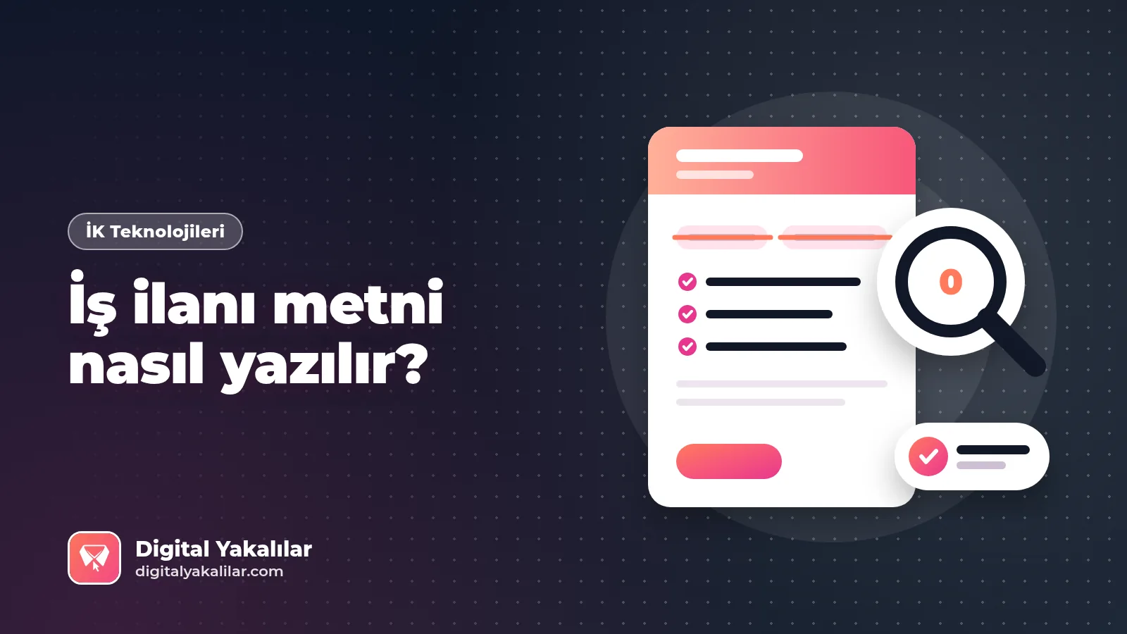 İş ilanı metni nasıl yazılır: belirsiz kelimelerin işaretlendiği iş ilanı taslağı kapak görseli